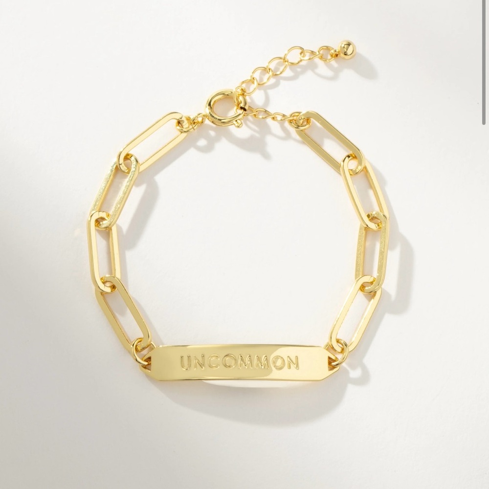 NWT Adjustable “Uncommon” Gold Vermeil Chain Bracelet - Picture 2 of 7